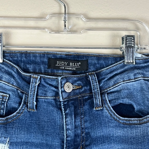 Judy Blue Women Boyfriend Fit Jeans Distressed Sz 0/24 Light Wash Blue - Picture 2 of 12